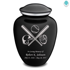 Custom Engraved Adult Embrace Baseball Cremation Urn