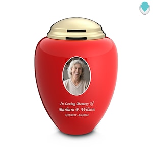 Personalized Photo Urn for ashes | Custom Cremation urn for adult | Funeral Urn for Male and female
