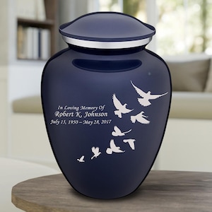 Personalized Dove Urn for ashes | Custom Cremation Urns for Adult Men | Funeral Urn for Male