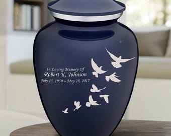 Personalized Dove Urn for ashes | Custom Cremation Urns for Adult Men | 200lbs