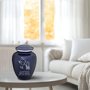 Custom Engraved Medium Embrace Angel Cremation Urn