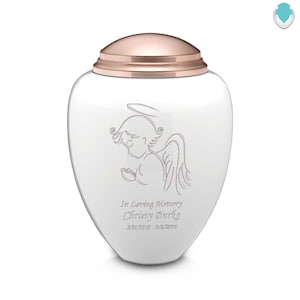Custom Engraved Adult Tribute Angel Cremation Urn