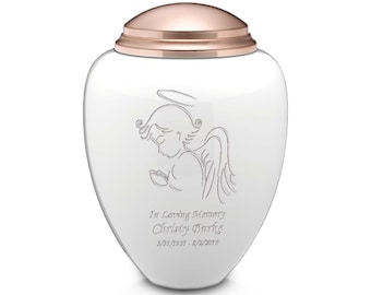 Custom Engraved Adult Tribute Angel Cremation Urn