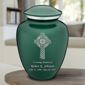 Personalized Adult Celtic Cross Urn for ashes | Custom Cremation urn For Human Ashes | Funeral Urn for Male and female | 200lbs
