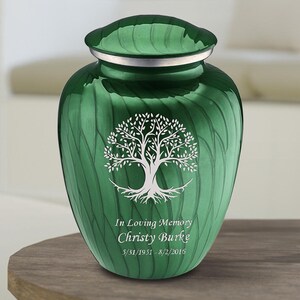 Urna personalizada Árbol de la Vida para cenizas / Urna pequeña para cenizas humanas / Capacidad de hasta 44 pulgadas cúbicas