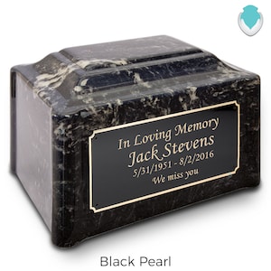Adult Devotion Custom Engraved Cultured Marble Cremation Urn