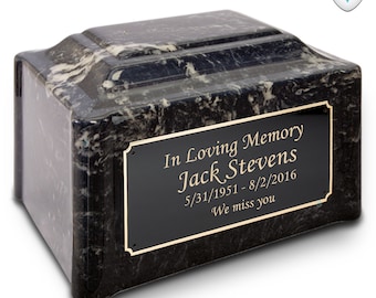 Adult Devotion Custom Engraved Cultured Marble Cremation Urn
