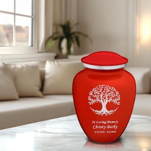Custom Engraved Adult Embrace Tree of Life Cremation Urn