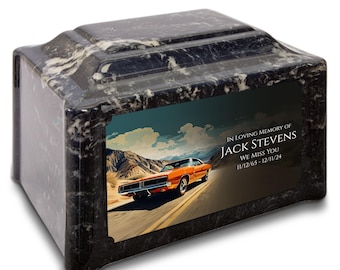 Adult Devotion Car Custom Printed Cultured Marble Cremation Urn