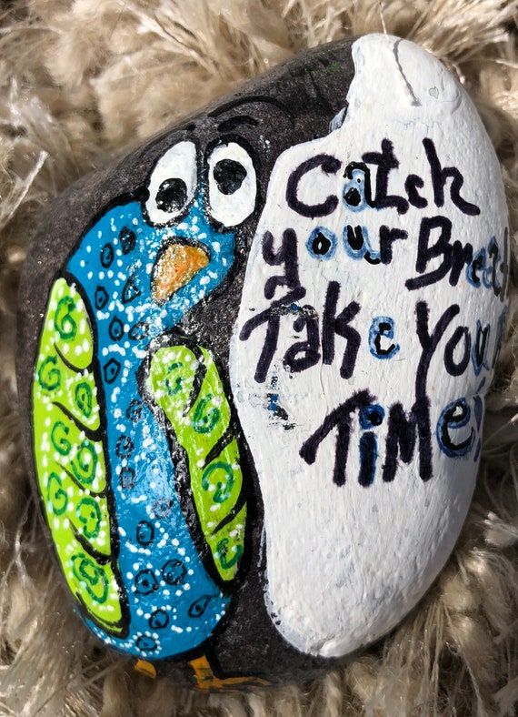 Words To Live By Painted Stones Inspirational Saying Etsy