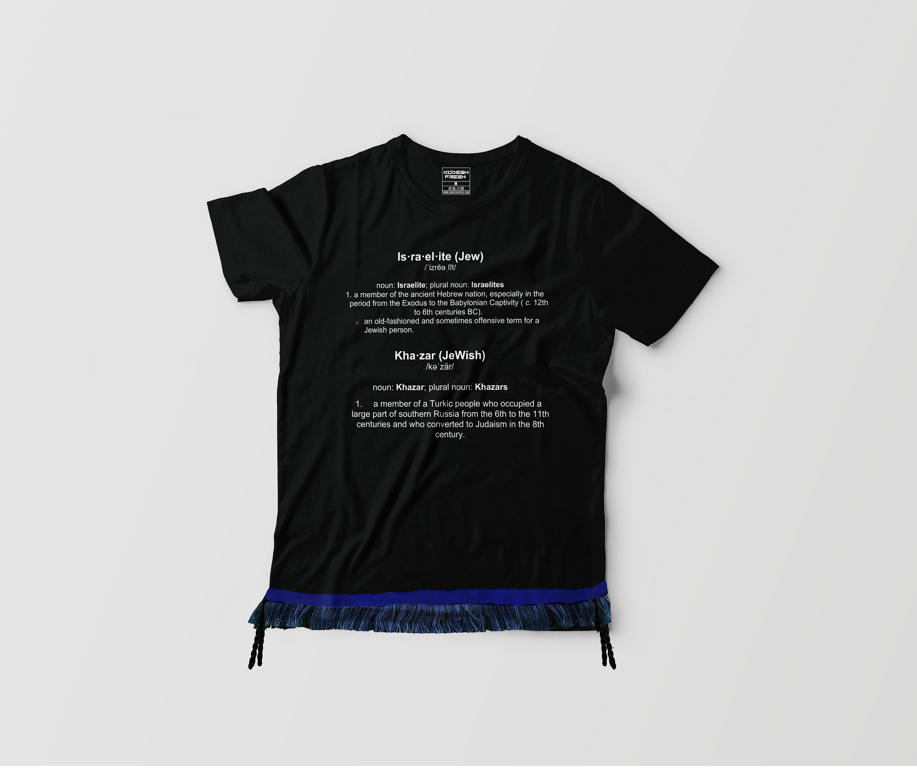 Hebrew Israelite T Shirt With Fringes, Israelite Bloodline X Nation Brand  12 Tribes Garments -  New Zealand