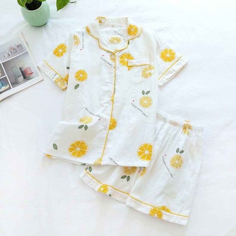 100% Cotton Print Fruit Teddy Bear Lemon Flamingo Button Down - Etsy