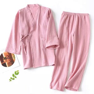 100% Cotton Kimono Pajamas Women Men Cotton Yarn Loose - Etsy