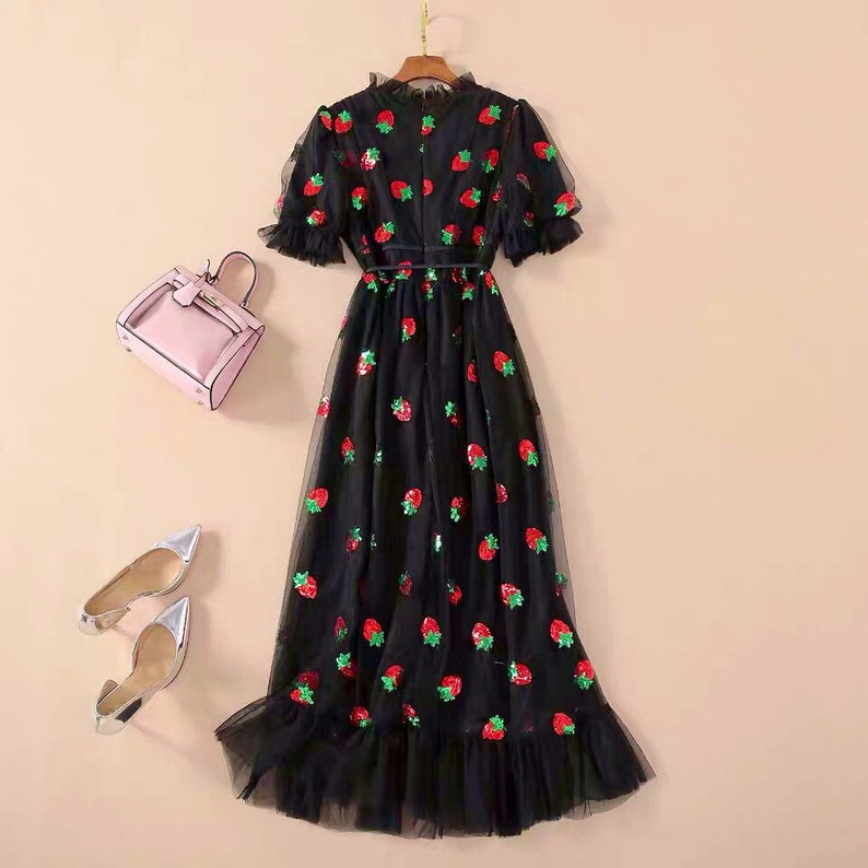 strawberry sequin tulle