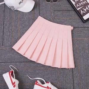 Schoolgirl Pleated Tennis Skirt Kawaii Retro Skirt Vintage - Etsy