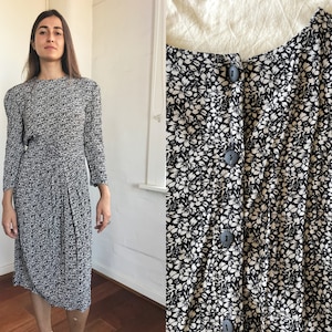 Vintage 90er Front draped Kleid