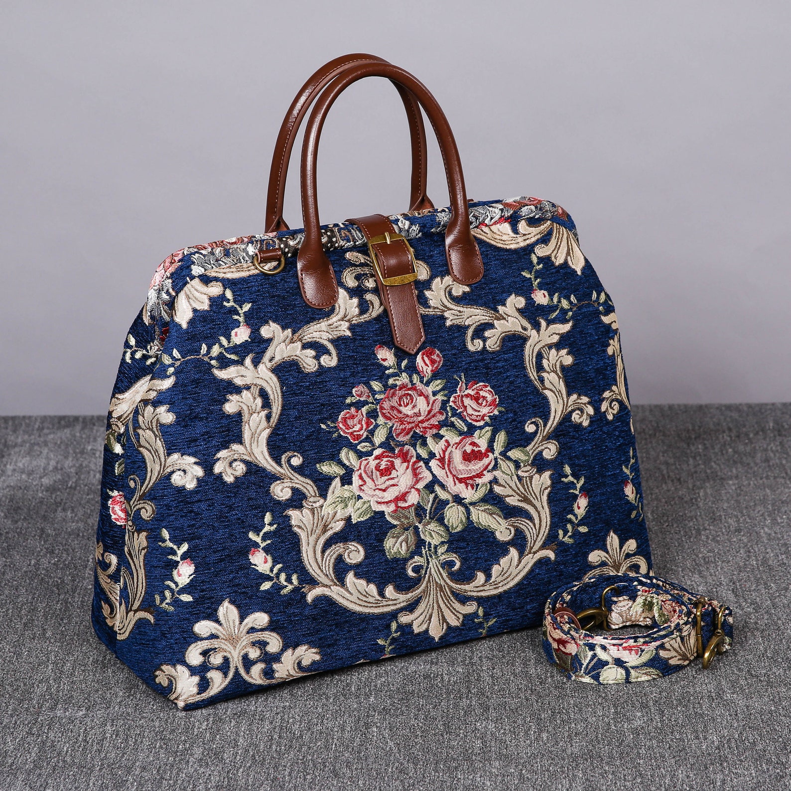 Personalized Victorian Carpet Bag Mary Poppins Vintage Leather Etsy