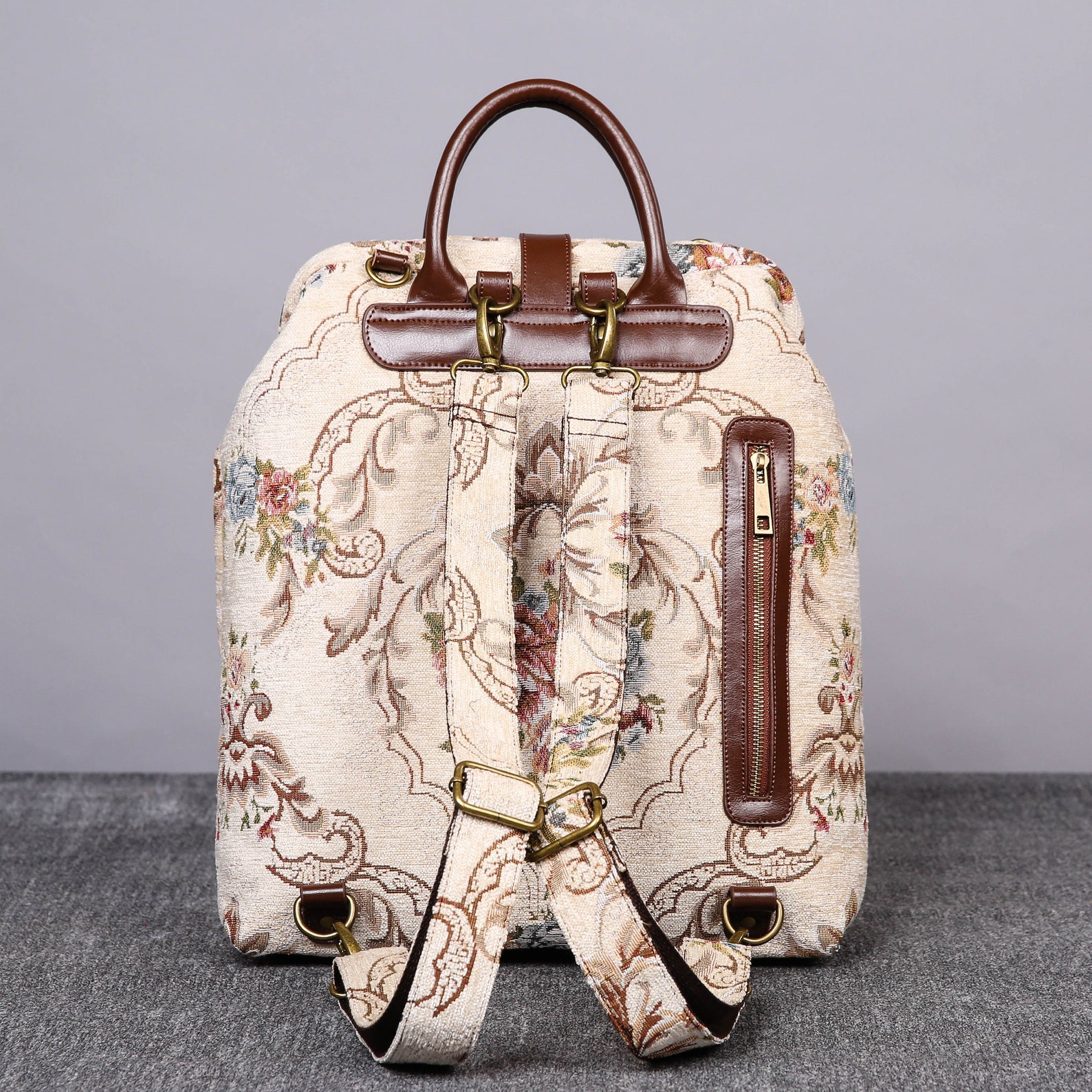 Multifunctional Carpet Laptop Backpack Victorian Shoulder Bag Etsy