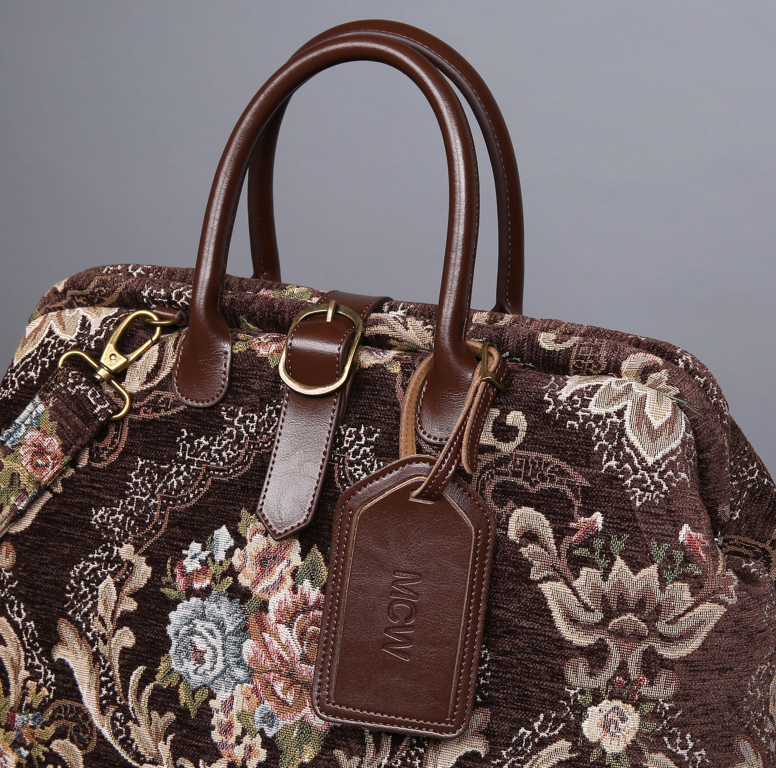 Personalized Victorian Carpet Bag Mary Poppins Vintage Leather Etsy