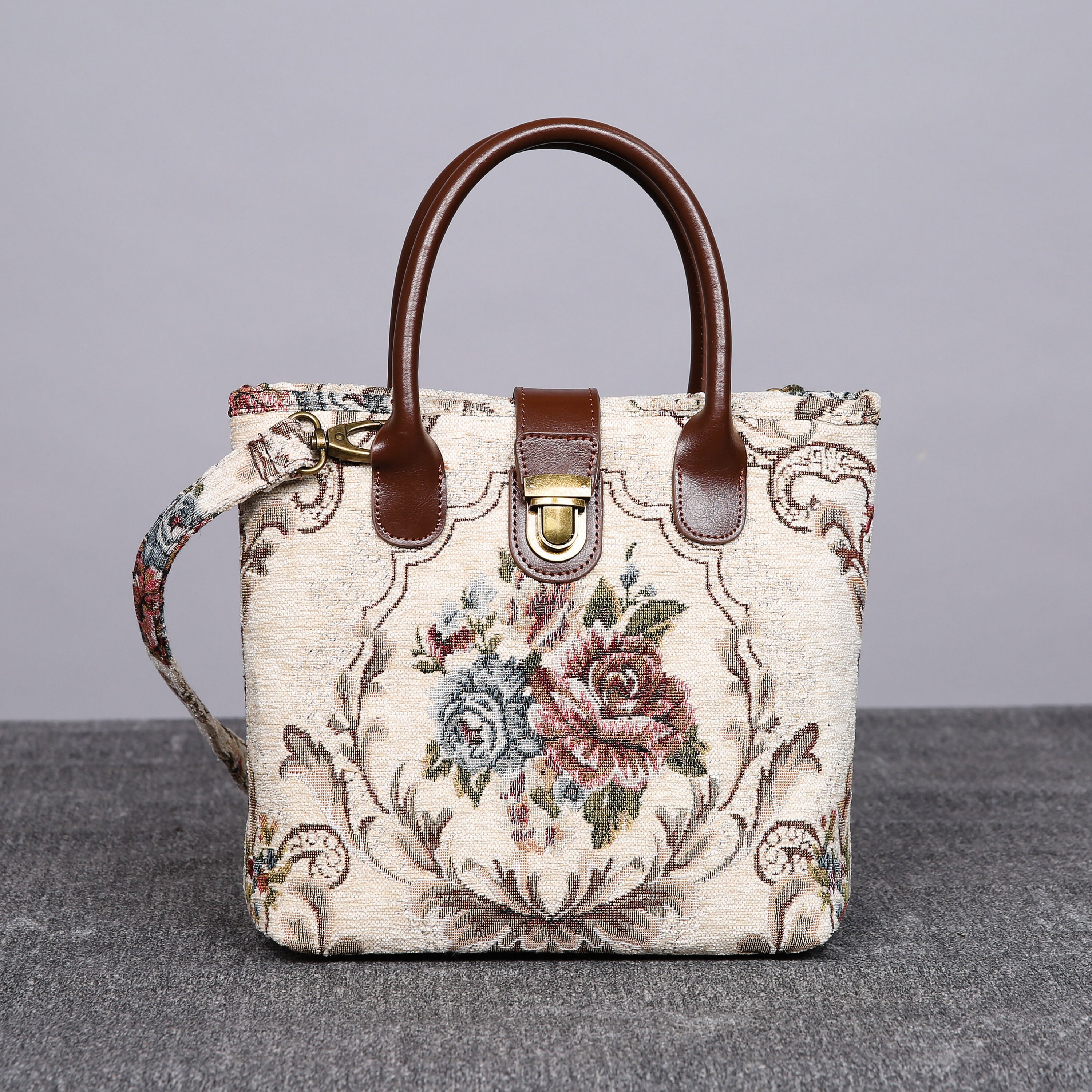 Victorian Carpet Bag Vintage Leather Handmade Everyday Compact Etsy