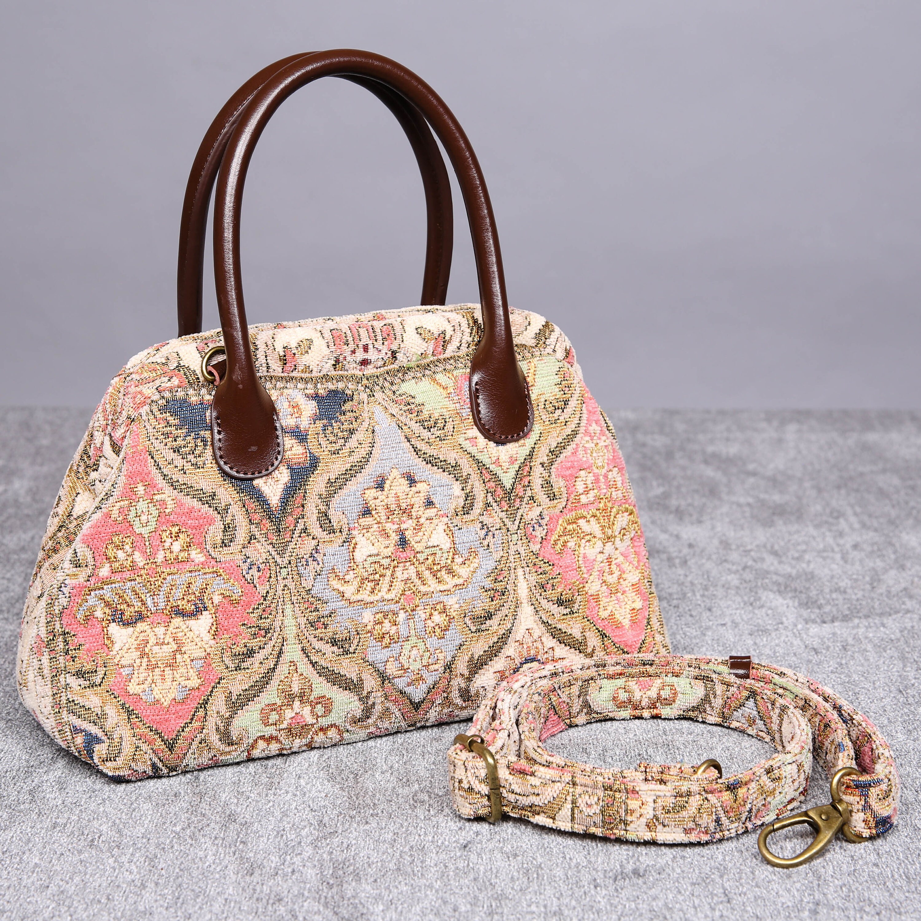 Victorian Carpet Bag Mary Poppins Vintage Leather Handmade