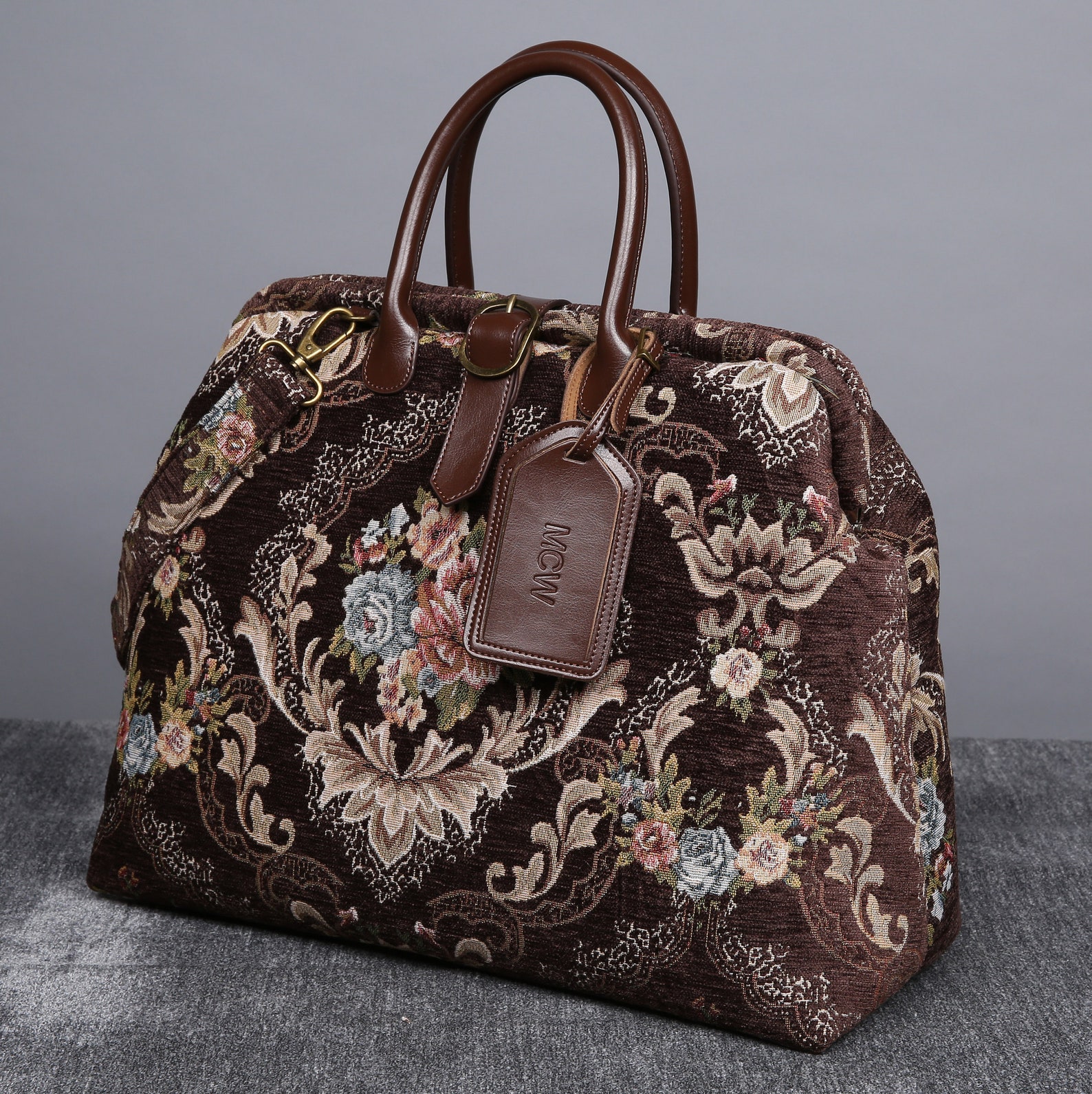 Personalized Victorian Carpet Bag Mary Poppins Vintage Leather Etsy