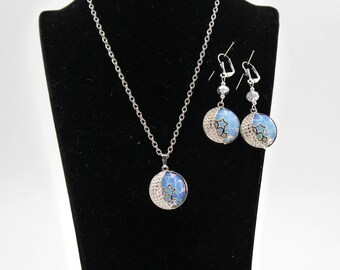 Jewelry set "Lunar Spell" Opalit