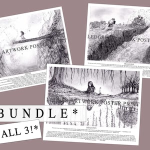 Bundle No1* - 3 Inspirational 8”x10&quot; hand signed posters “TREASURE, TRUST & SHADOWS&quot;  by Jen Ledger (with inspirational paragraphs)