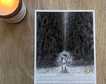 SKUGGORNAS DAL Inspirerande poster handsignerad av Jen Ledger 20x25 cm