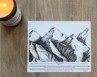 BERG Inspirerande poster handsignerad av Jen Ledger 20x25 cm