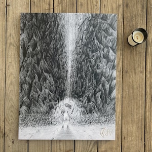 VALLEY OF SHADOWS X-Large (20” x 30”) Signed Canvas Art Print (Sketch by Jen Ledger)