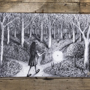 LIGHT THE WAY XXLarge (48&quot;x32&quot;) Signed Canvas Art Print (Sketch by Jen Ledger)