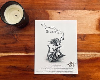 ANCHOR Inspirerande poster handsignerad av Jen Ledger 20x25 cm