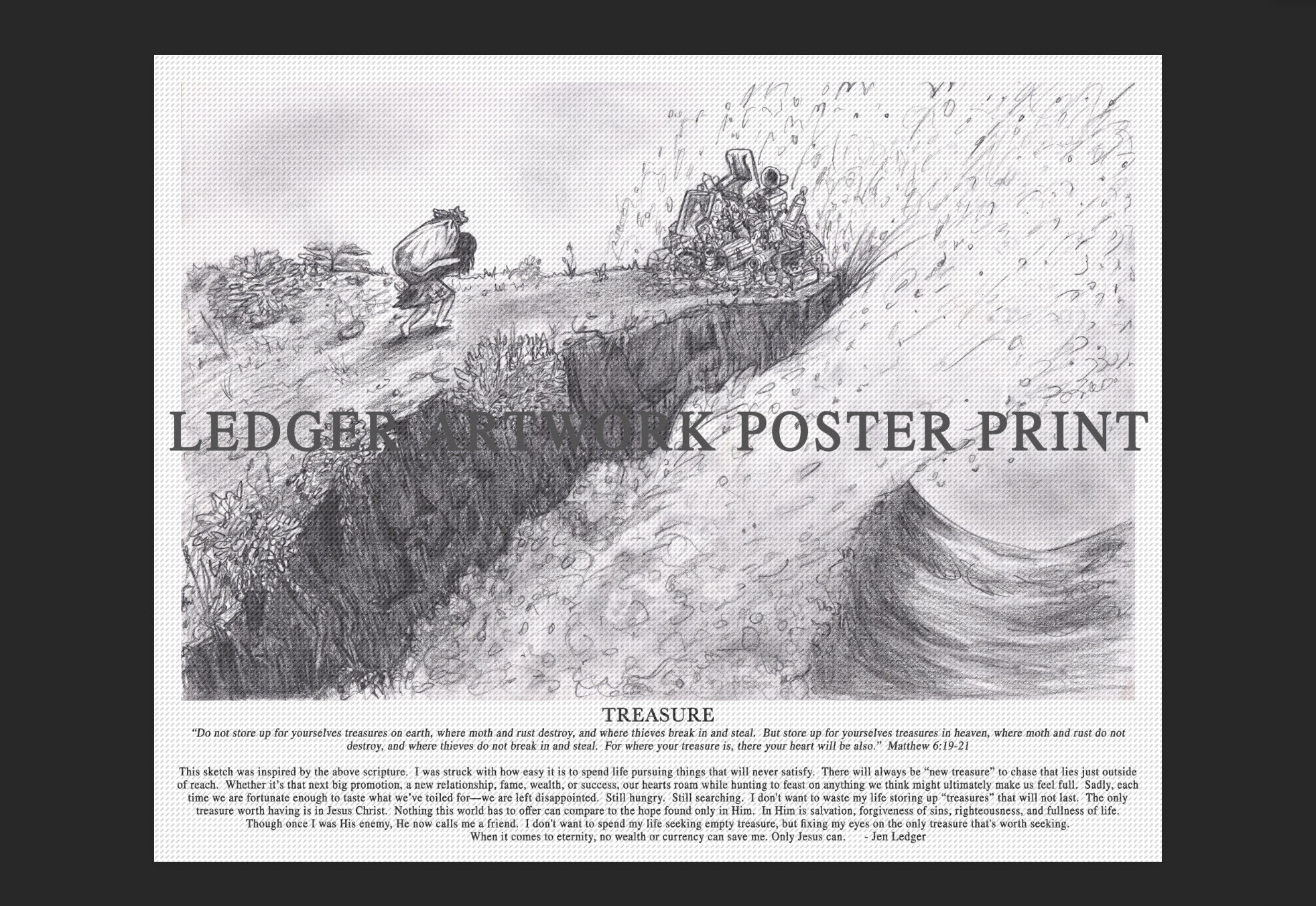 ジェン・レジャー直筆サイン入りTREASUREインスピレーションポスター 8