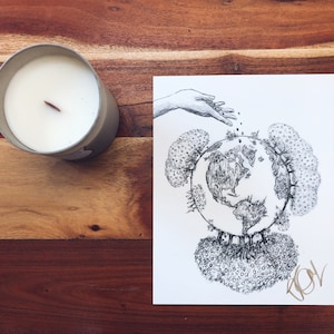 Pouring Out - LEDGER ARTWORK 8x10&quot; paper product  (high quality art print signed by Jen Ledger)