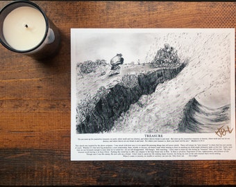 SKATT Inspirerande poster handsignerad av Jen Ledger 20x25 cm