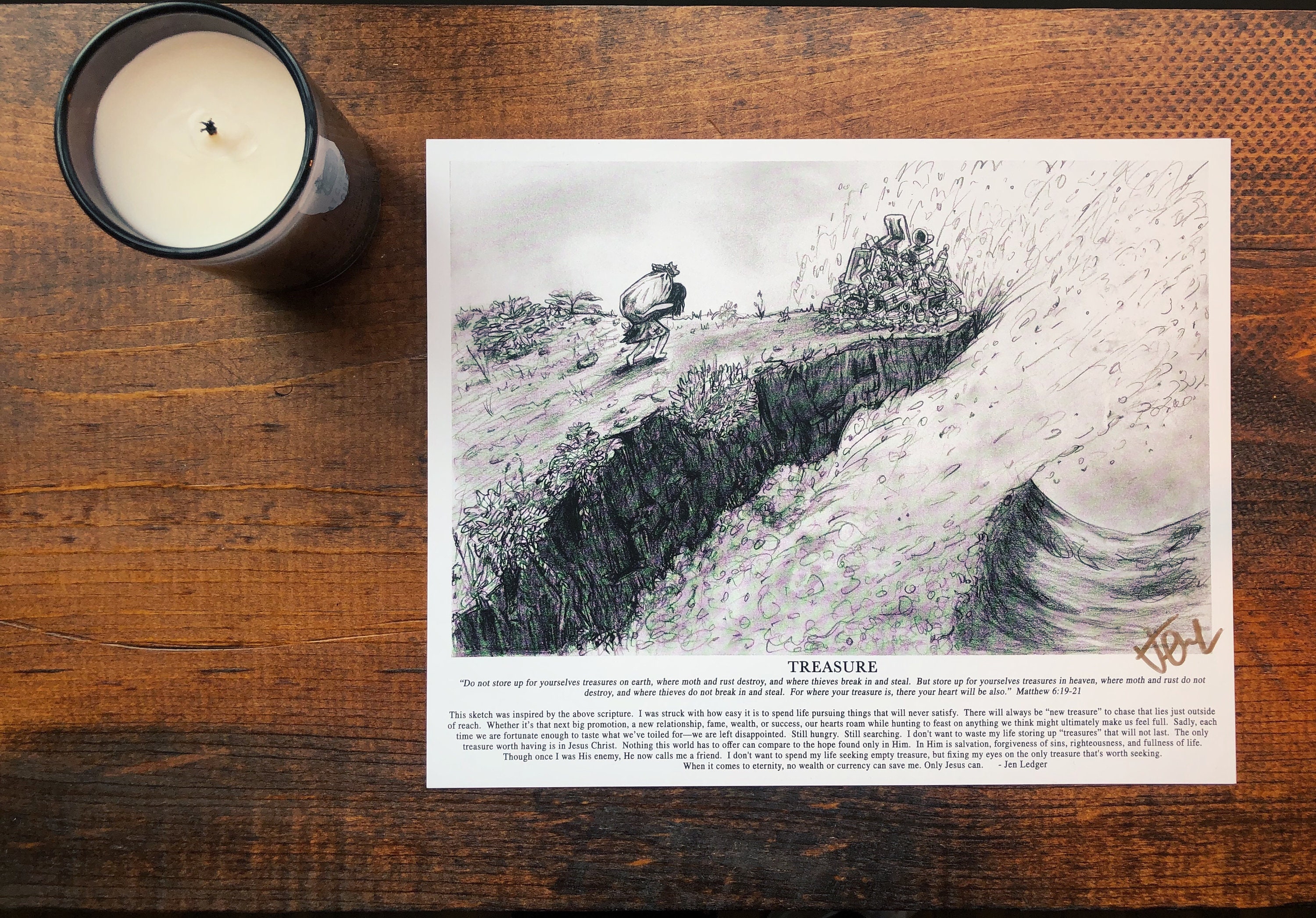 ジェン・レジャー直筆サイン入りTREASUREインスピレーションポスター 8