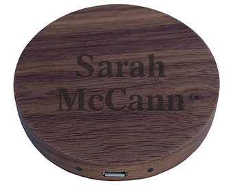 Almohadilla de carga inalámbrica de madera