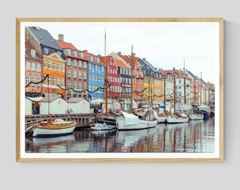 Nyhavn Fotografie Druck, Kopenhagen Wand Kunst, Skandinavische Dekoration, Nordischer Druck