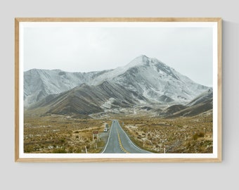 Lindis Pass Print, Nieuw-Zeeland Fotografie, Mountain Wall Art, Landschapsfotografie