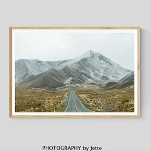 Lindis Pass Print, New Zealand Photography, Mountain Wall Art, Landscape Photography