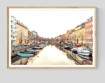 Christianshavn Canal, Copenhagen Wall Art, Denmark Print, Nordic Photography