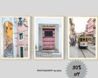 Set of 3 Portugal Prints, Gallery Wall Art, European Photography
