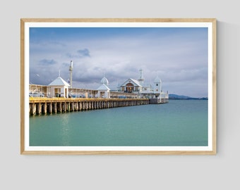 Cunningham Pier in Geelong, Australian Coastal Photography Print, Nautical Landscape Wall Art