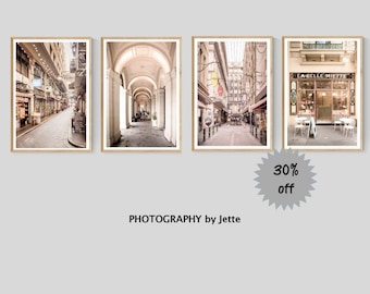 Set of 4 Melbourne Prints, Cafe Wall Decor, Laneway Wall Art, Australian Photography