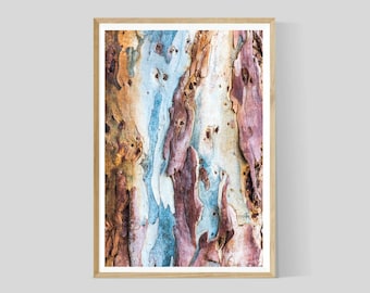 Eucalypt Gum Tree Bark Print, Abstract Botanical Wall Art, Australian Native Decor, Nature Photography