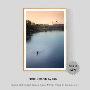 Melbourne Sunrise Rowing Art Print: Yarra River Photography