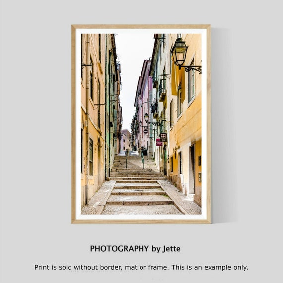 Lisbon Street Photography, Portugal Print, European Wall Art, Pastel Decor