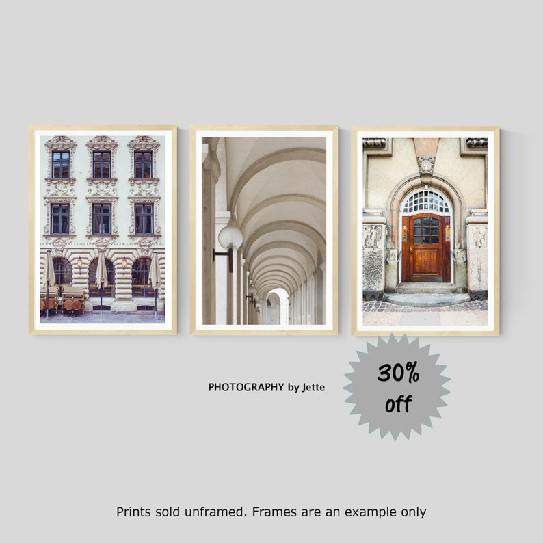 Set of 3 Prints Denmark Photography Neutral Scandinavian Decor Copenhagen Wall Art Prints