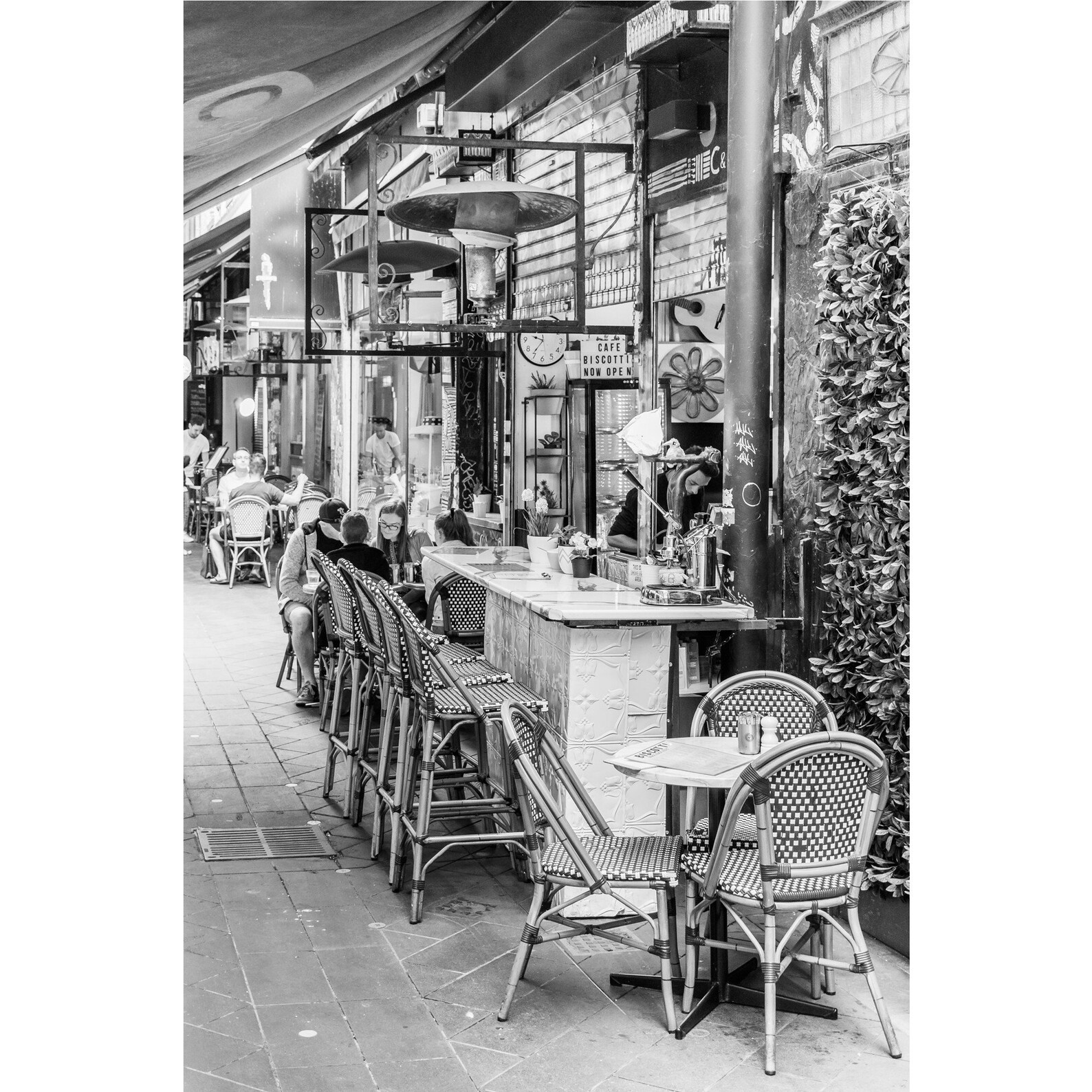 Laneway Cafe Print Melbourne Print Black and White Print Etsy Australia